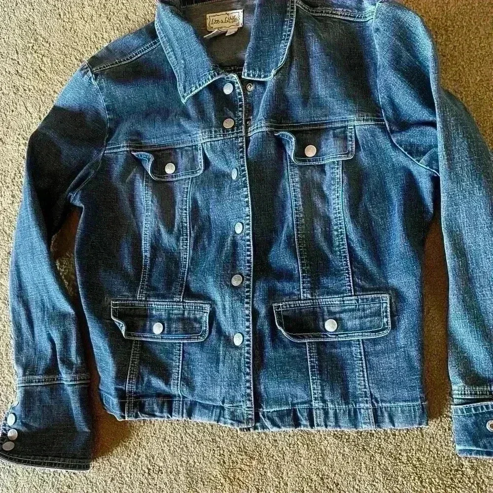 Womens Denim Jean Jacket‎ Blue M/L - Picture 10 of 11